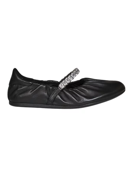 Balerinki Jimmy Choo skórzane czarne