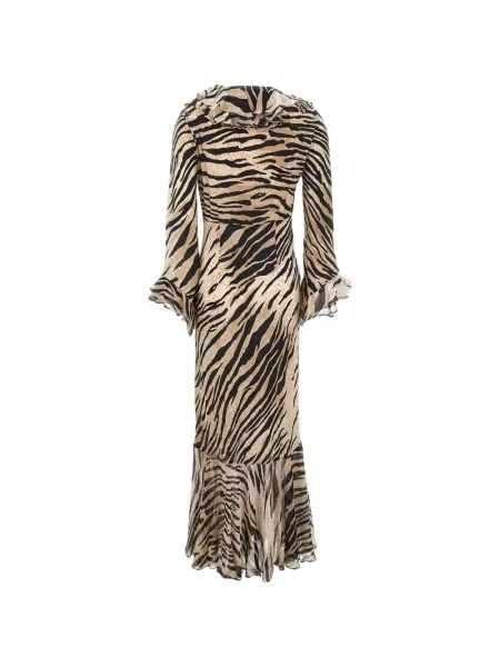 Rochie maxi Rixo cu imagine cu dungi de tigru