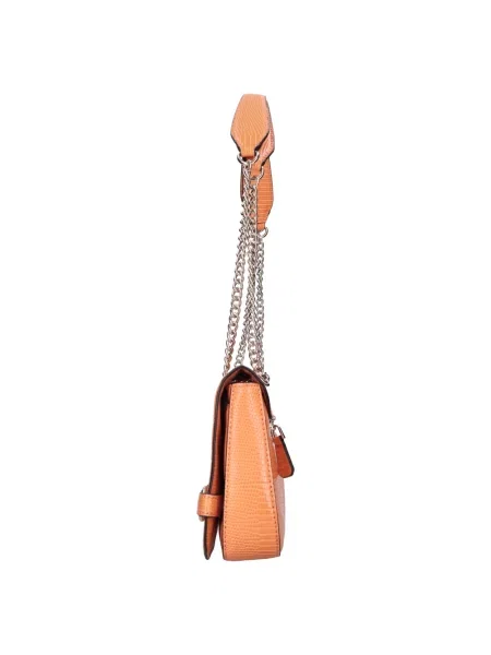 Lniana torebka crossbody Guess pomarańczowa