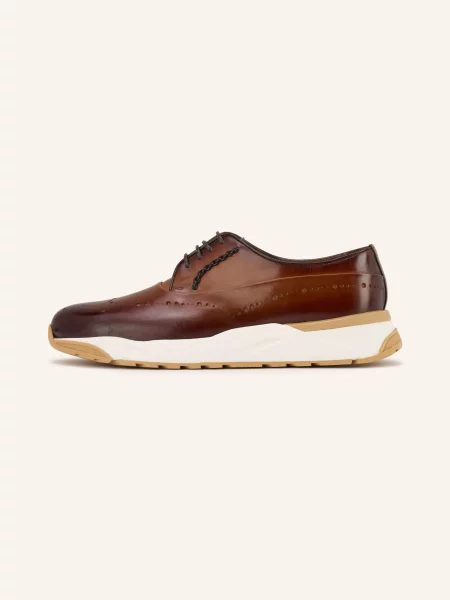 Santoni Tenisky Zuno světle hnědá