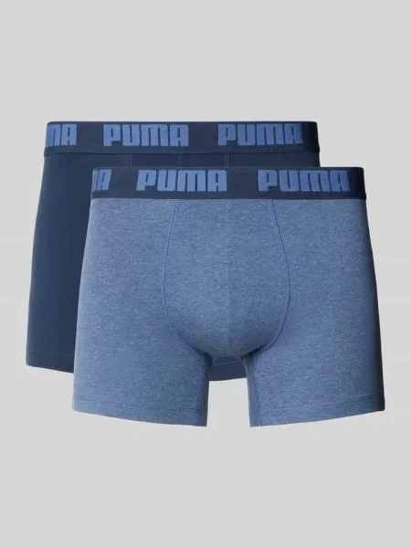 Bokserki o kroju slim fit z mieszanki bawełny w zestaw 2 szt. model EVERDAY' Puma niebieskie
