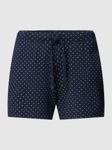 Szorty od piżamy ze wzorem na całej powierzchni Schiesser granatowe