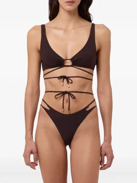 Bikini Moschino cu legături plic maro