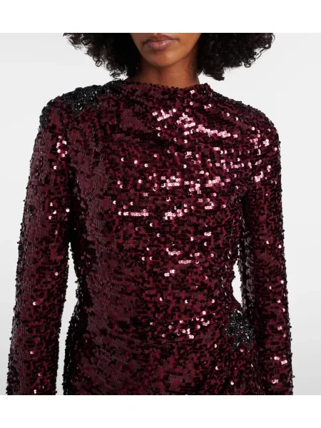 Rochie Erdem drapată bordo
