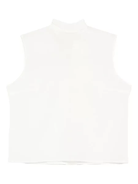 Bluzka Mazzarelli bez rękawów biała