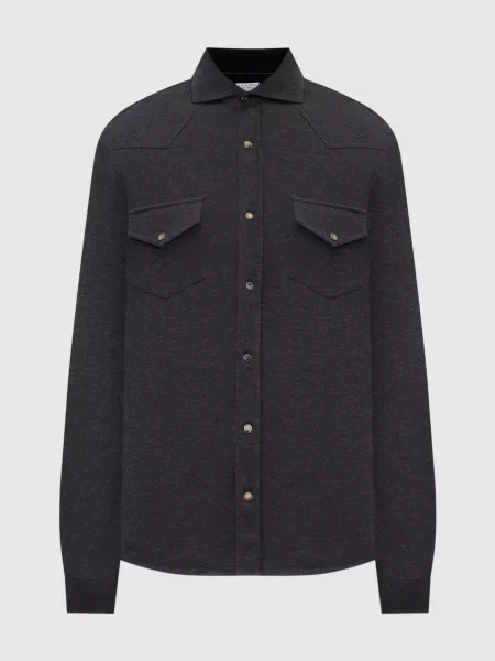 Рубашка Brunello Cucinelli серая