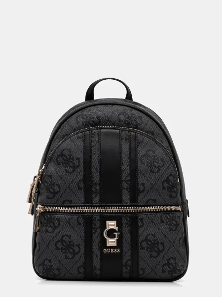 Раница Guess ERENIA дамска сиво малък с десен черно