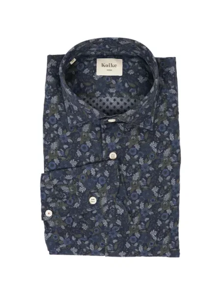 Cămașă Koike Barcelona cu model floral cu imagine albastru