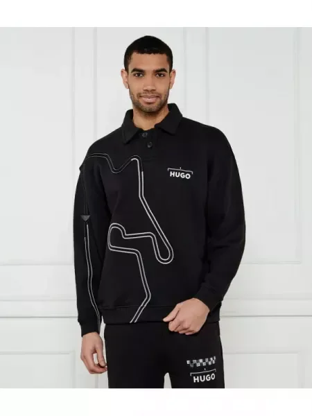 HUGO Hanorac Drompol | Relaxed fit negru