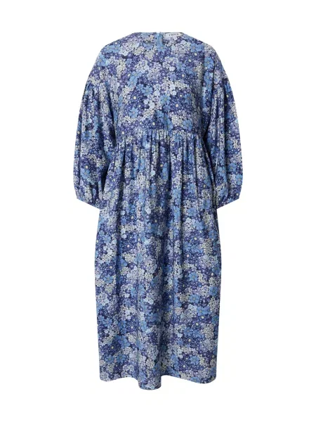 EDITED Rochie Trixi albastru / albastru deschis galben deschis / albastru marin alb