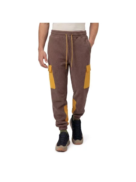 Polarowe spodnie trekkingowe cargo Siroko Arches Brown brązowe