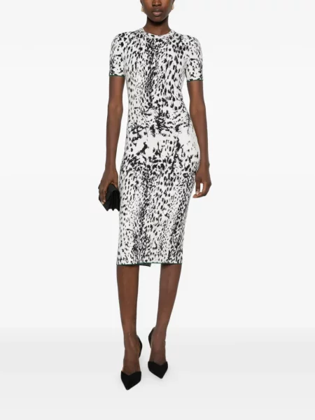 Scurt rochie Tom Ford cu imagine cu model leopard alb