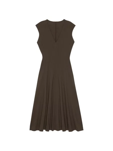 Rochie Frame cu decolteu în V de costum maro