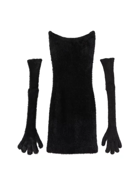 Mała mały sukienka mini Off-white garniturowa biała