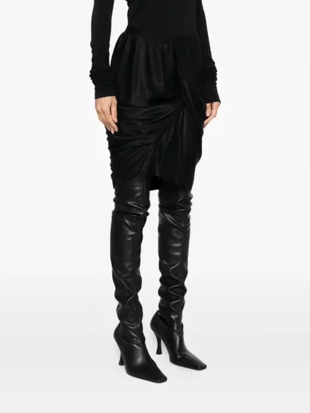 Fustă Rick Owens drapată negru