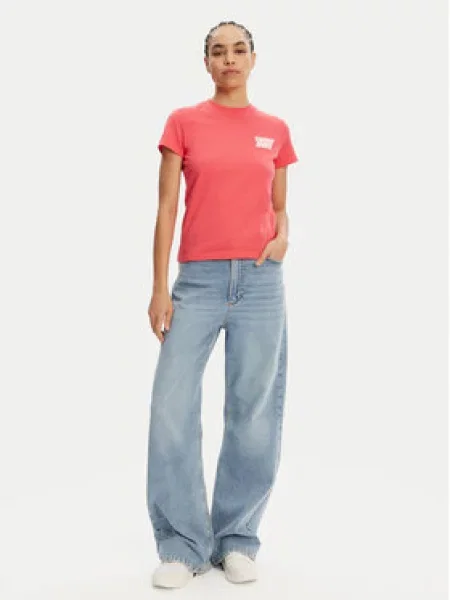 Tričko Tommy Jeans růžové