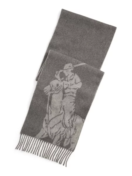 Volnen šal Polo Ralph Lauren siva