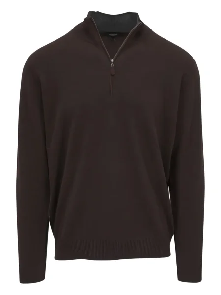 Kašmírový svetr Kinross Cashmere hnědý