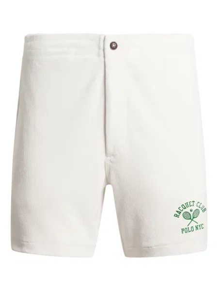Pletene sportske kratke hlače Polo Ralph Lauren s printom bijela