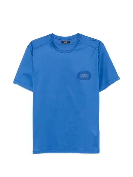 Tricou Stefano Ricci cu decolteu rotund albastru
