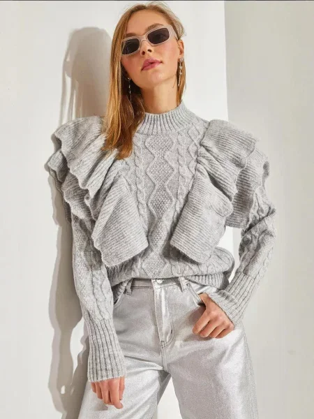 Bianco Lucci Svetr Pullover' šedá