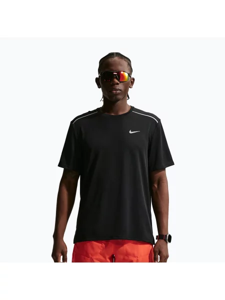 Tricou de alergare pentru bărbați Nike Miler Dri-Fit UV black negru