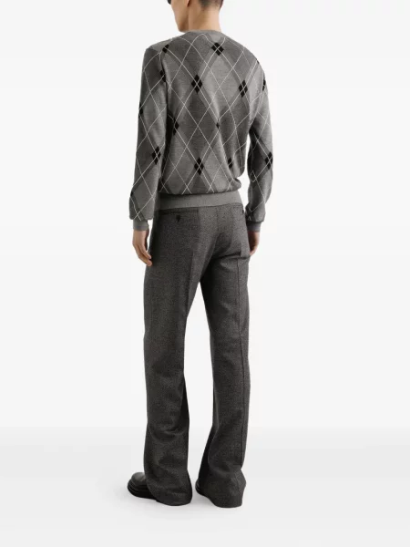 Pulover Dolce & Gabbana cu model argyle gri