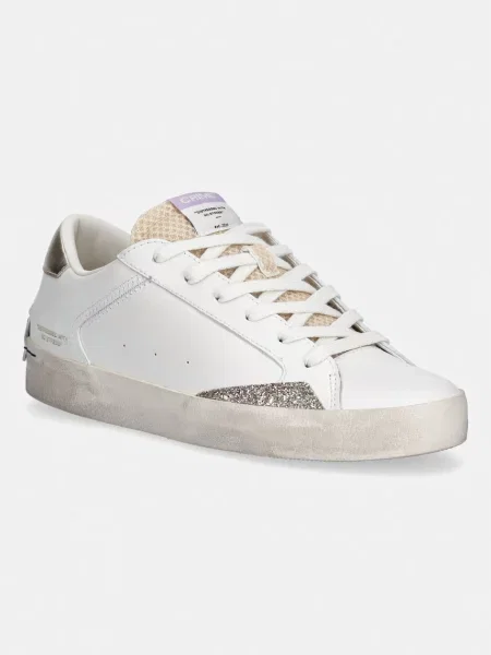 Crime London DISTRESSED sneakers pentru femei din piele alb