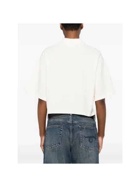 Koszulka polo Maison Kitsune beżowa