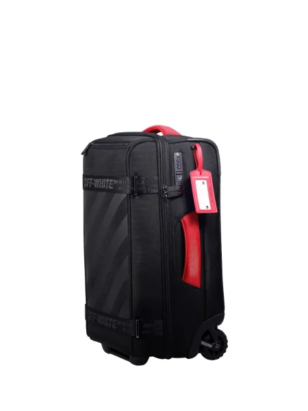 Valiză Off-white cu dungi alb