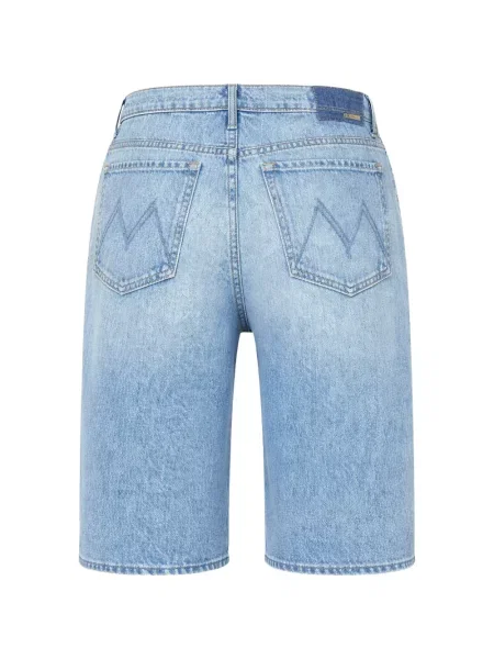 Pantaloni scurți din denim Mother albastru
