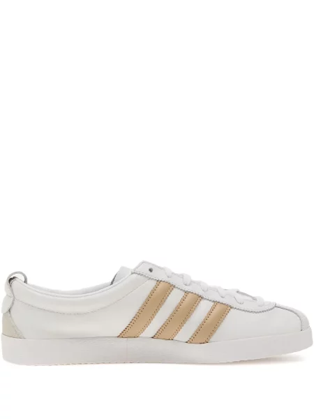 Tricou Adidas cu dungi cu imagine alb