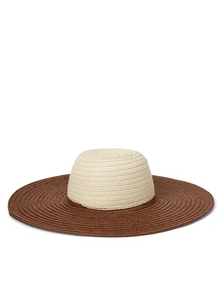 Καπέλο Lauren Ralph Lauren Natural/Dk Natural καφέ