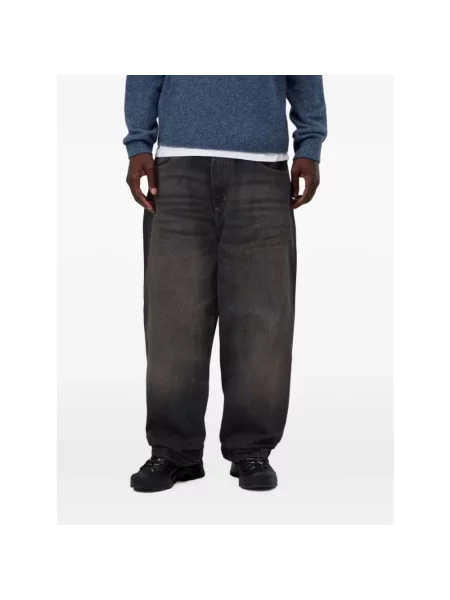 Szerokie jeansy Carhartt Wip czarne
