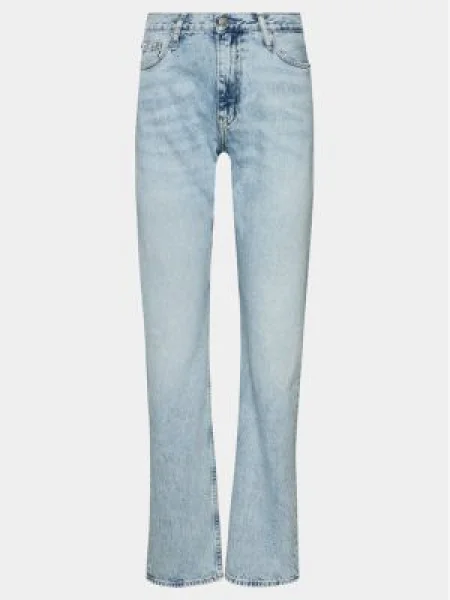 Calvin Klein Jeans Blugi Albastru Straight Fit alb