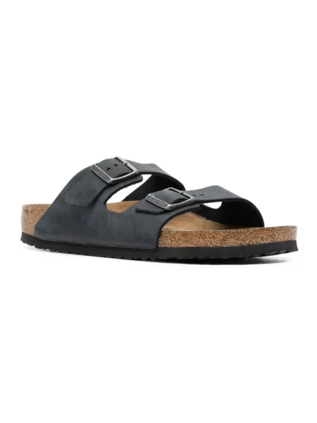 Klapki Birkenstock zamszowe czarne
