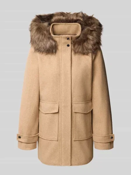 Parka z kapturem ze sztucznego futra Only