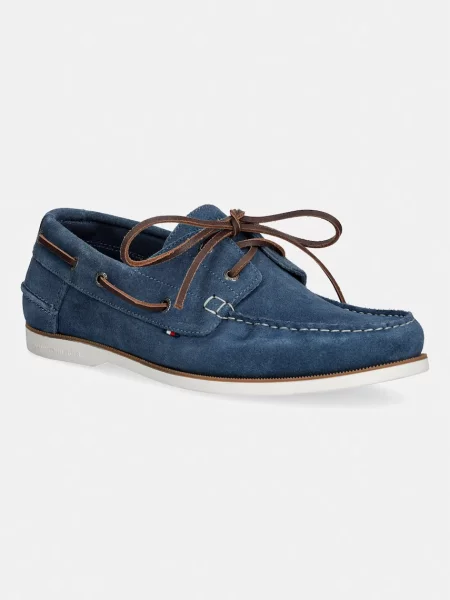 Tommy Hilfiger Mocasini | piele întoarsă albastru
