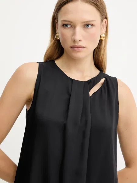 Блузка Armani Exchange однотонна чорний