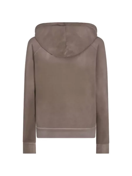 Суичър с качулка Maison Margiela с качулка с връзки кафяво