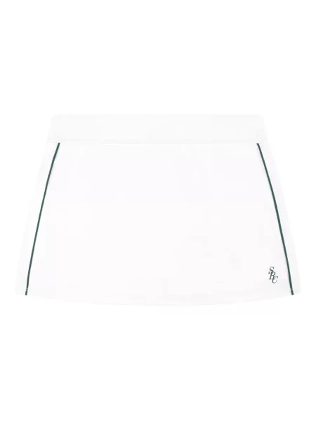 Mała mały spódnica mini Sporty And Rich w paski biała