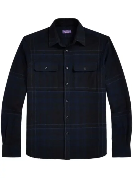 Cămașă Ralph Lauren Purple Label în carouri albastru