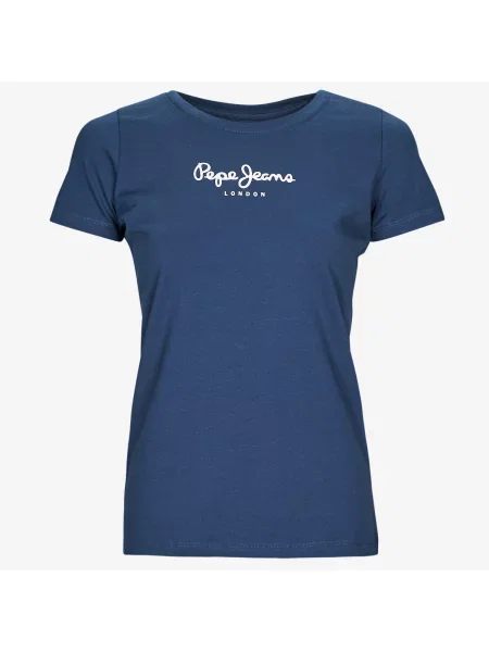 Pepe Jeans Majica New Virginia mornarsko plava / bijela tamnoplava