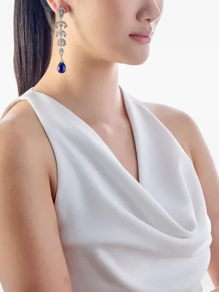 Cercei Anabela Chan din dantelă albastru