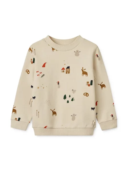 Liewood Dječja dukserica Thora Printed Sweatshirt bež