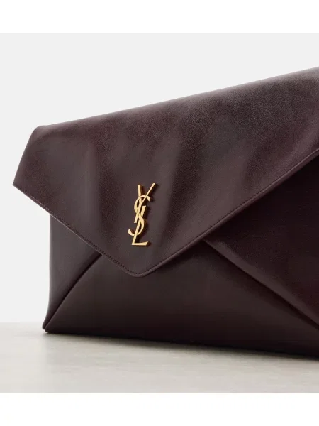 Geanta de piele Saint Laurent din piele bordo