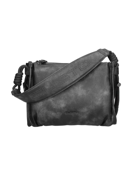 Torba crossbody Custo Barcelona skórzana czarna
