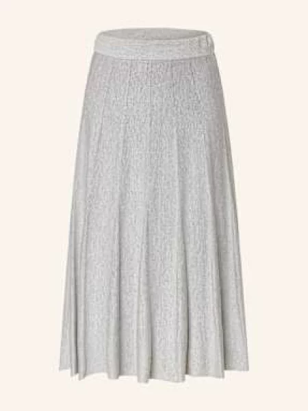 S.Oliver Black Label Plisowana Spódnica Z Błyszczącą Przędzą silber czarna