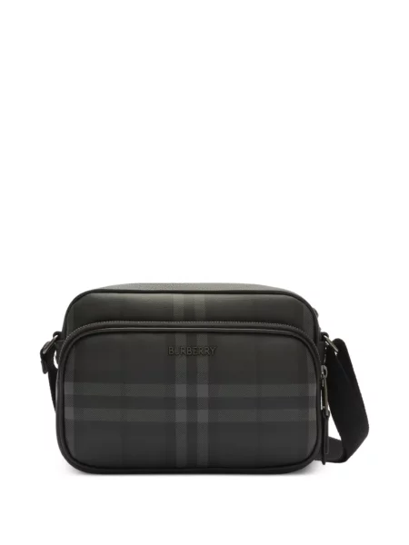 Geantă crossbody Burberry în carouri negru