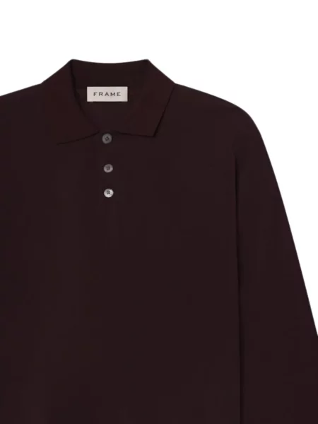 Lung tricou polo Frame roșu
